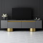 Hanah Home Bohem Soporte para Televisión Antracita y Dorado